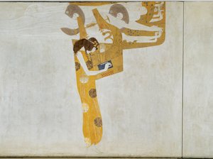 Beethovenfrieze, alegorie "Poezie" 1902 (kasein na štuku) od Gustav Klimt