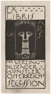 Bookplate from Ver Sacrum, publikoval 1898-99 Gerlach, Schenk a Seeman od Gustav Klimt