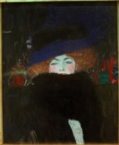 Dáma s kloboukem a péřovým boa od Gustav Klimt