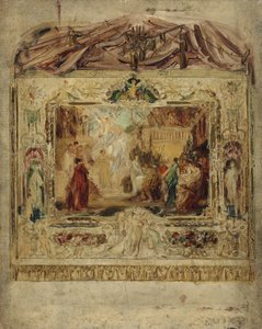 Návrh divadelní opony, asi 1883-85 (olej na plátně) od Gustav Klimt