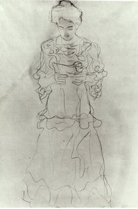 Dívka čtoucí já, od Gustav Klimt