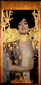 Judita a hlava Holoferna (Jodith I o Judith und Holofernes) Obraz Gustava Klimta (1862-1918) 1901 ne. 84x42 cm Oesterreichische Gallery im Belvedere, Vídeň, Rakousko od Gustav Klimt
