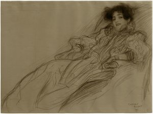 Mladá dáma v křesle od Gustav Klimt