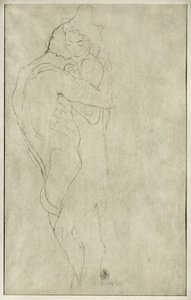 Milenci od Gustav Klimt