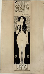 Nuda Veritas, Studie k pozdější olejomalbě od Gustav Klimt