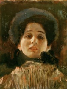 Portrét vpředu od Gustav Klimt