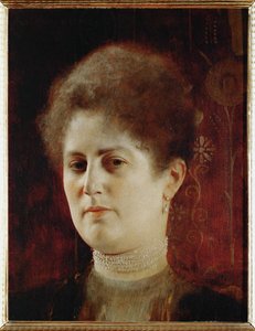 Portrét dámy, asi 1894 (olej na dřevě) od Gustav Klimt