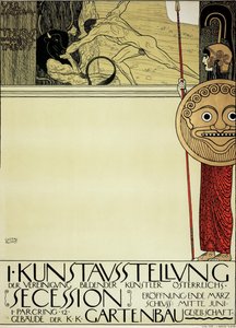 Plakát k první umělecké výstavě secesního uměleckého hnutí, 1898