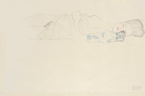 Ležící polonahý vpravo, kolem 1914-15 od Gustav Klimt