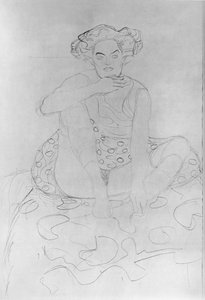 Sedící žena, 1916 (tužka na japonském papíře) od Gustav Klimt