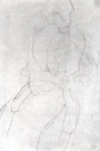 Sedící žena s boa (Adele Bloch-Bauer) od Gustav Klimt