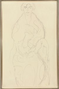 Sedící žena zepředu, kolem 1917-18 od Gustav Klimt