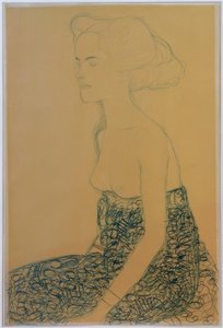 Sedící napůl akt nalevo od Gustav Klimt