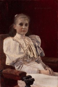 Sedící mladá dívka od Gustav Klimt