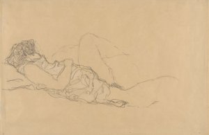 Spící žena od Gustav Klimt