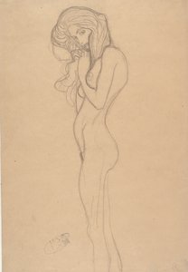 Stálá studie ženského aktu pro Beethovenův vlys, 1901. od Gustav Klimt