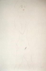 Stojící akt (tužka na papíře) od Gustav Klimt