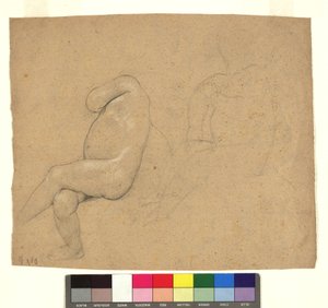 Studien zu zwei sitzenden Kinderakten od Gustav Klimt