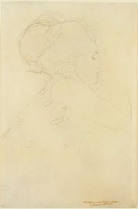 Studie k filmu "Nevěsta", asi 1917-18 (tužka na papíře) od Gustav Klimt