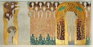Beethovenův vlys, detail od Gustav Klimt