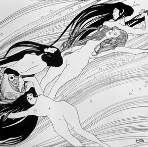 Rybí krev, publikováno v časopise Ver Sacrum, 1898 od Gustav Klimt