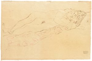 Dva ležící akty, kolem roku 1913 od Gustav Klimt
