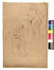 Zwei Studien weiblicher Akte od Gustav Klimt