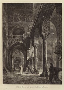 Interiér baziliky svatého Marka v Benátkách od Gustave Bauernfeind