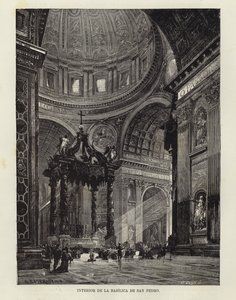 Interiér baziliky svatého Petra od Gustave Bauernfeind