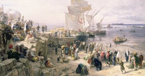 Jaffa, Rekrutování tureckých vojáků v Palestině, 1888 (viz detail 226324 laní)