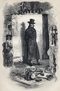 Javert, ilustrace románu „Les Miserables““ od Victora Huga