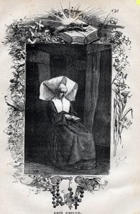 Portrét sestry Simplicové – ilustrace Gustava Briona (1824-1877) k „The Miserables – First part: Fantine“ od Victora Huga (1802-1885) 1862 od Gustave Brion