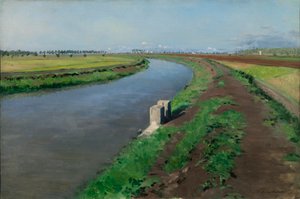 Břehy kanálu u Neapole od Gustave Caillebotte