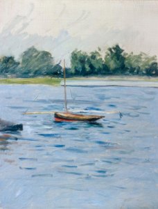 Loď kotvící na Seině od Gustave Caillebotte