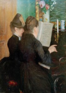 Lekce klavíru od Gustave Caillebotte