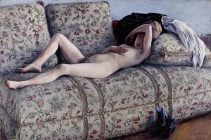 Akt na gauči od Gustave Caillebotte