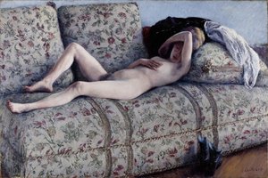 Akt na pohovce od Gustave Caillebotte