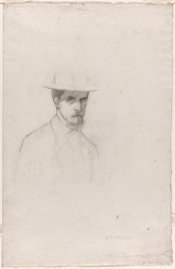 Autoportrét s kloboukem od Gustave Caillebotte