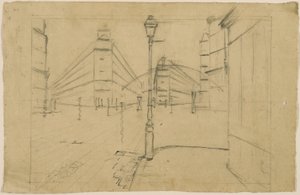 Studie pro Paris Street; Deštivý den od Gustave Caillebotte