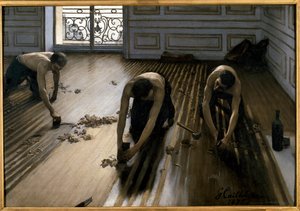Škrabky na podlahu od Gustave Caillebotte