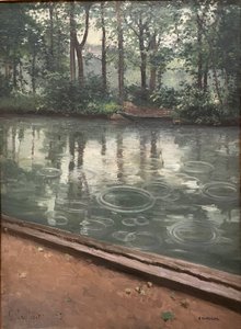 Yerres, Účinek deště, 1875. Gustave Caillebotte od Gustave Caillebotte