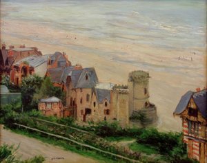 Trouville, pláž a vily od Gustave Caillebotte