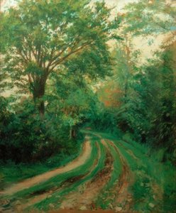 Silnice také říká Route in Normandie od Gustave Caillebotte