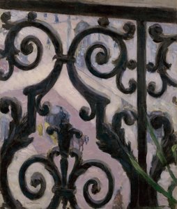 Pohled z balkonu od Gustave Caillebotte