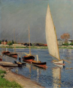 Plachetnice na Seině v Argenteuil od Gustave Caillebotte