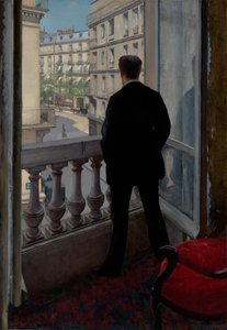 Mladý muž u okna od Gustave Caillebotte