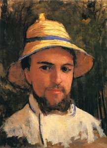 autoportrét se slaměným kloboukem od Gustave Caillebotte
