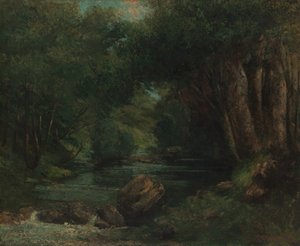 Potok v lese, ca. 1868-77. od Gustave Courbet