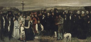 Pohřeb v Ornans Malba lidských postav, historie pohřbu v Ornans, 1849-1850 od Gustave Courbet