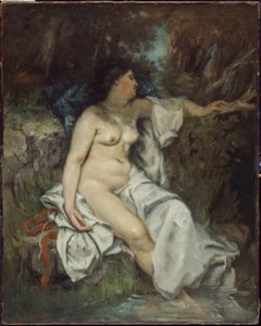 Bather Sleeping by a Brook, 1845 od Gustave Courbet